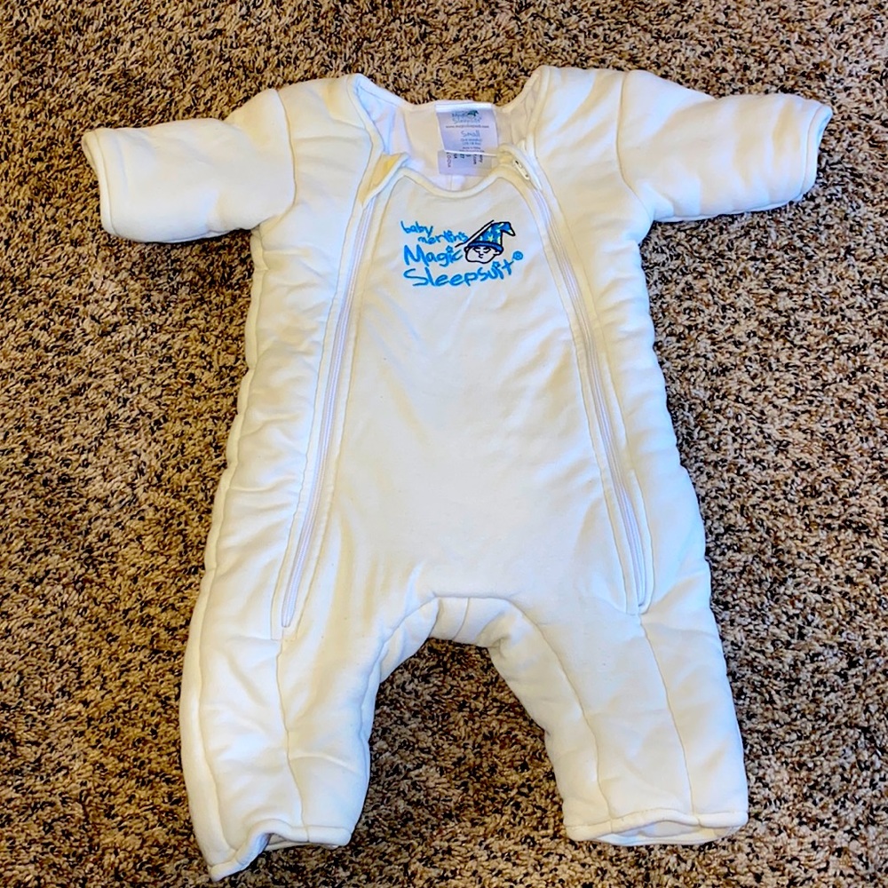 Baby Merlin's Magic Sleepsuit Cream Cotton